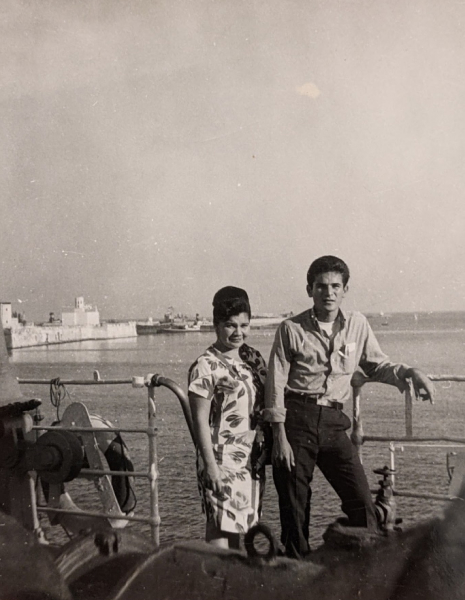 Emilio Ramirez's Father and Aunt on a boat