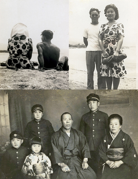 Collection of photos of Kat Sakat's Grandparents in 1941, and a family portrait from 1925