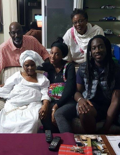 Rashod Berkley with his Dad, Sister, Aunt and Great Aunt in 2015